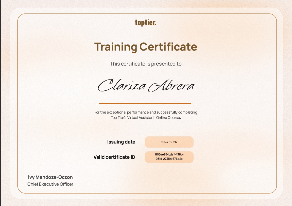 Virtual Assistant Online Course