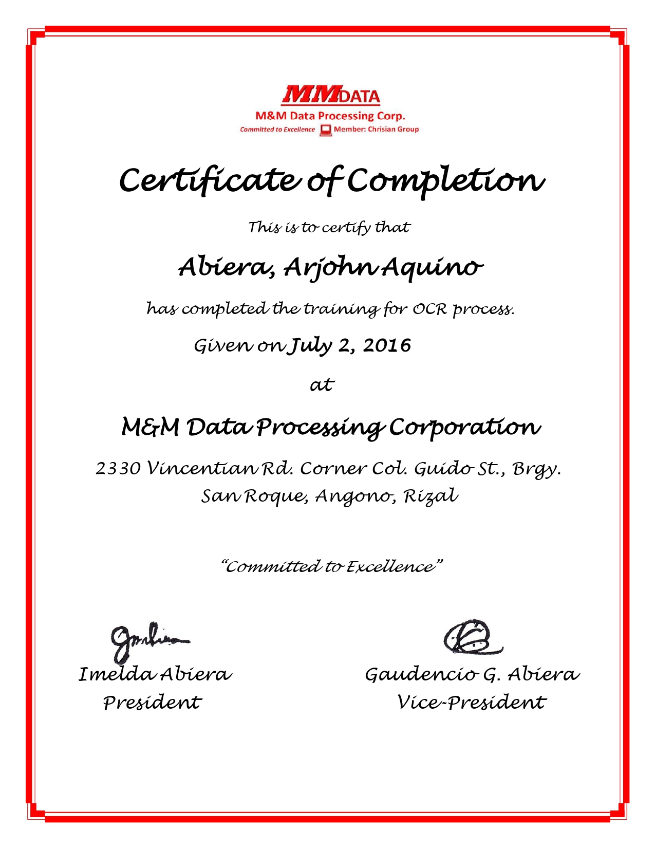 Optical Character Recognition