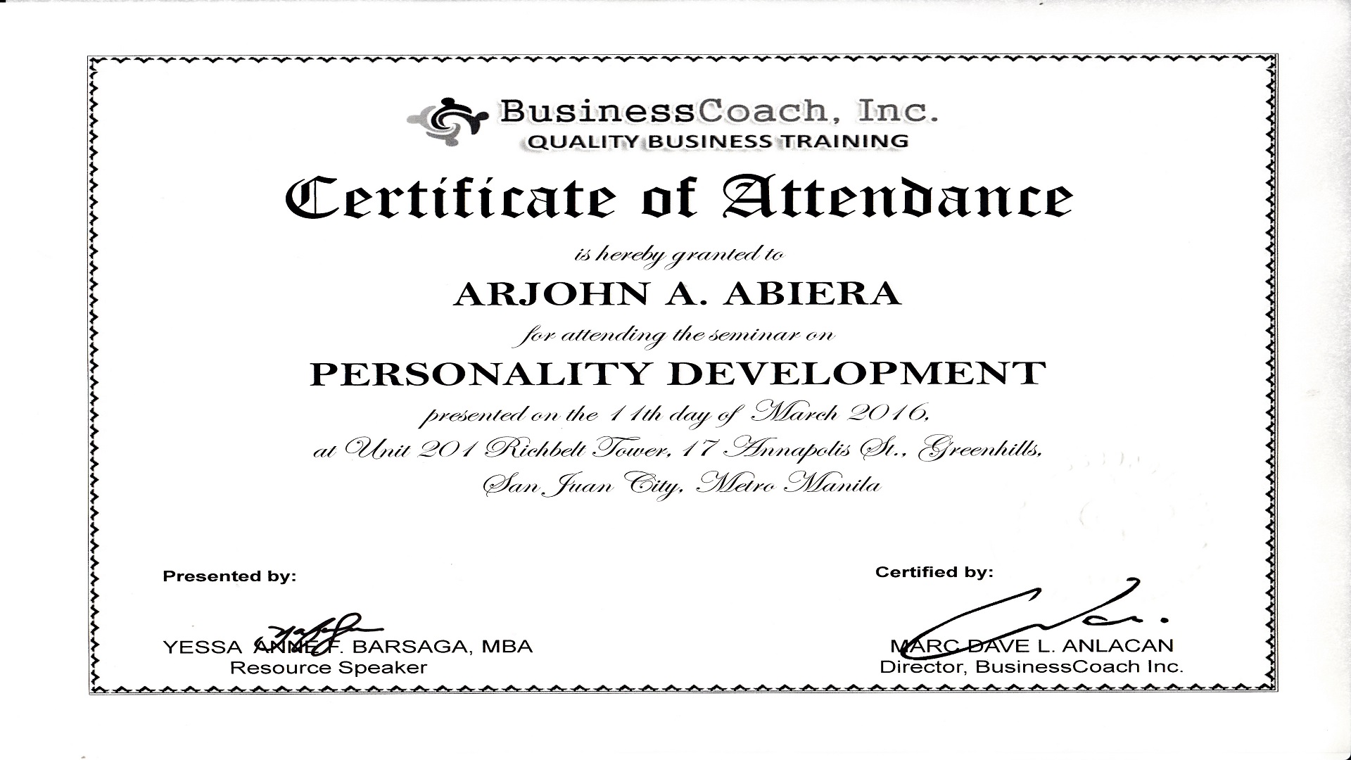 PERSONALITY DEVELOPMENT