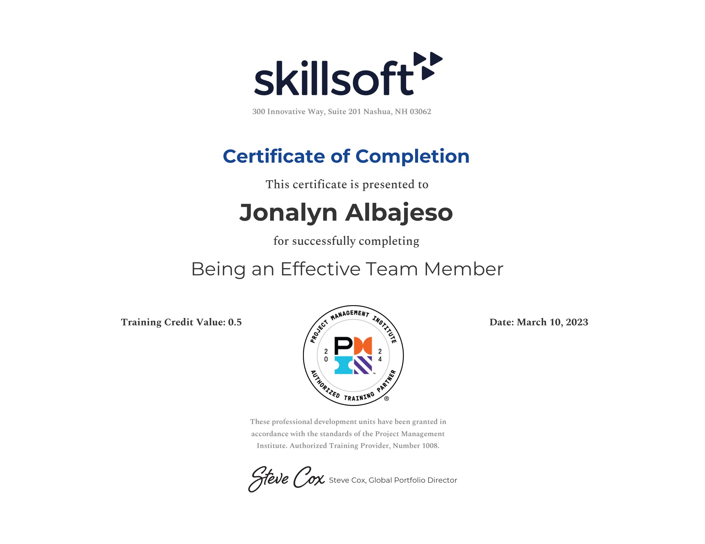 Being an Effective Team Member