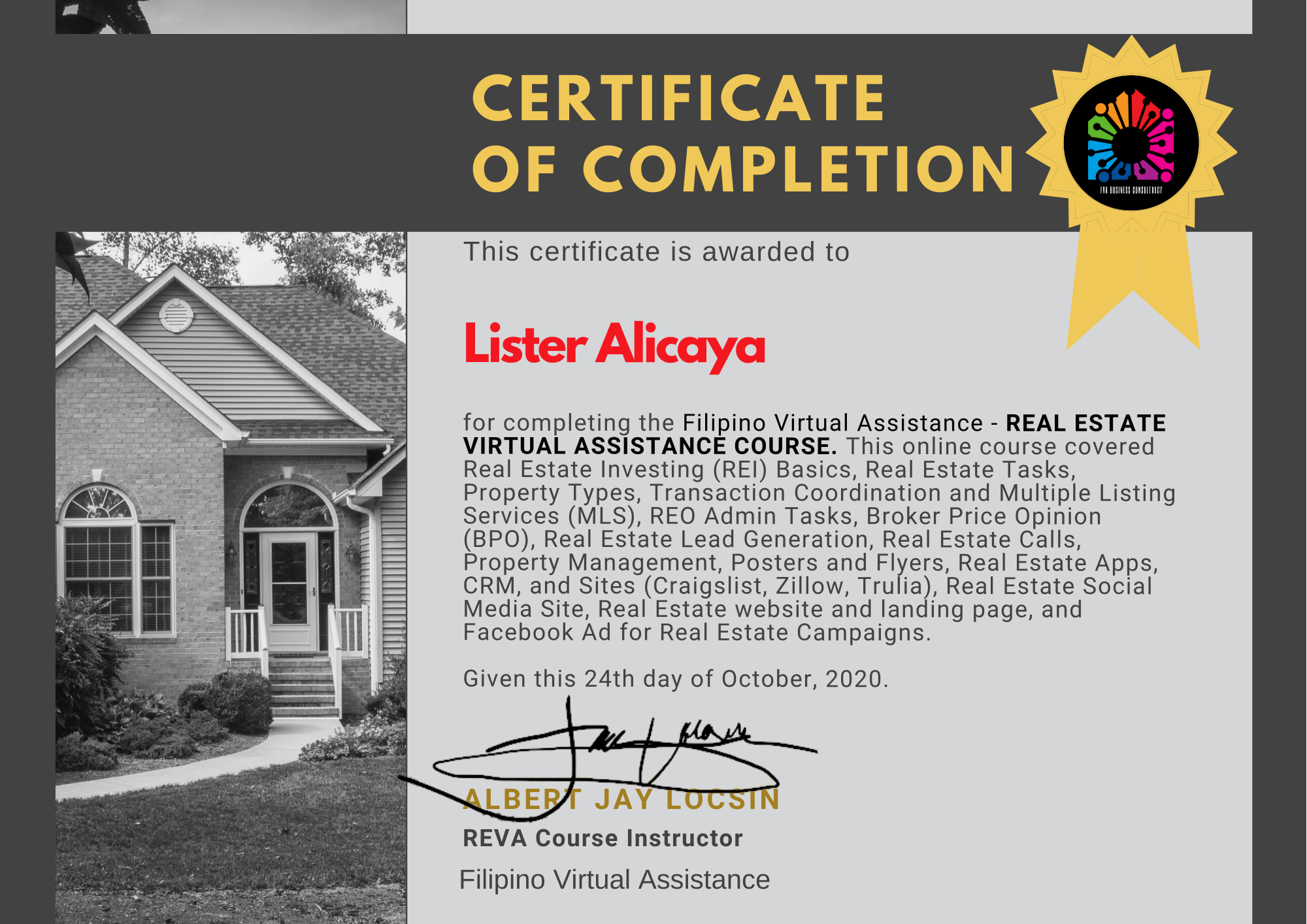 REAL ESTATE VIRTUAL ASSISTANT COURSE
