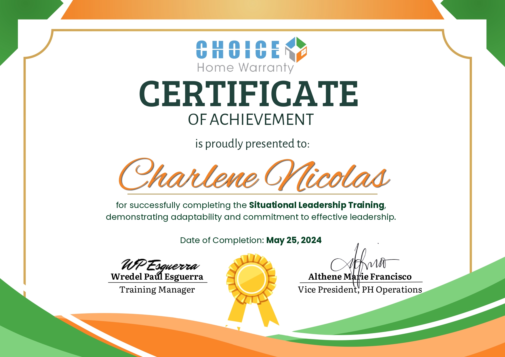 Situational Leadership Training Certificate 2025