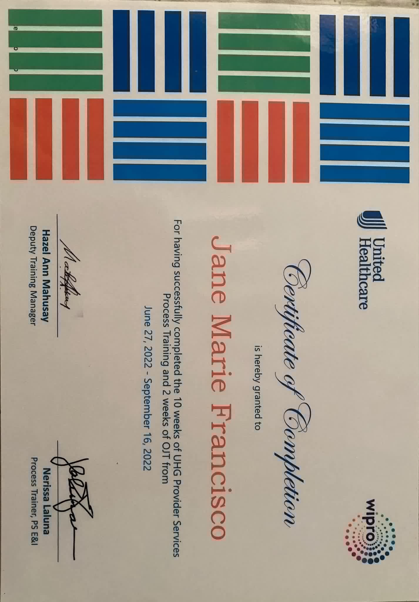 UHG Provider Services Process Training