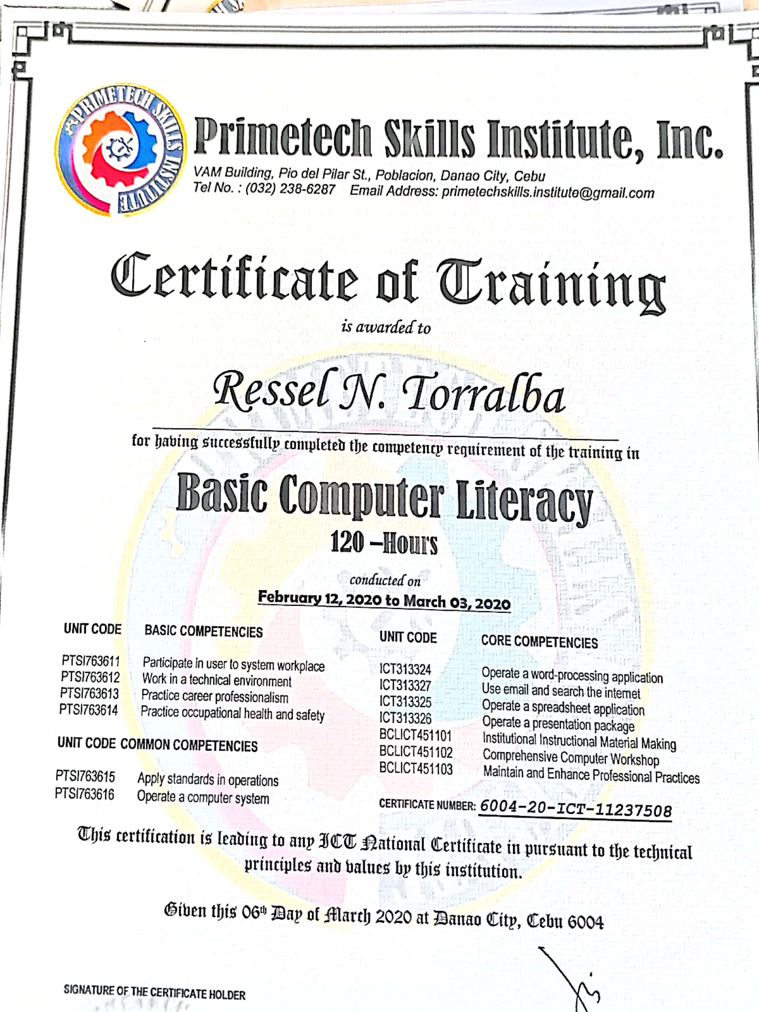 BASIC COMPUTER LITERACY