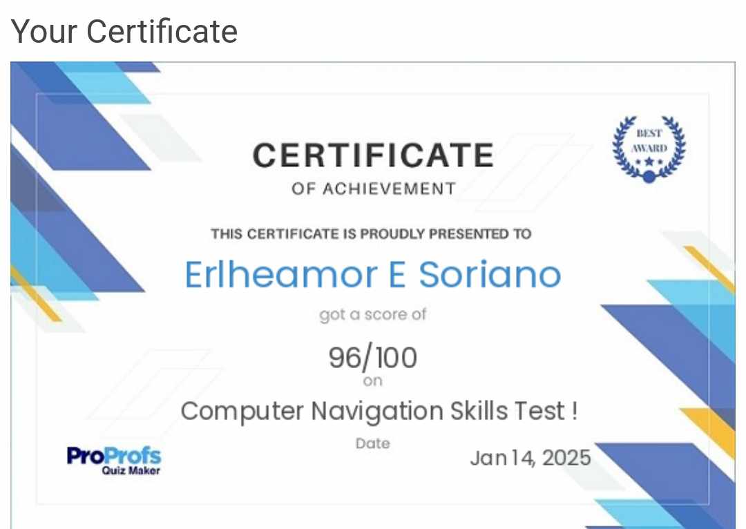 Computer Navigation Skills Test