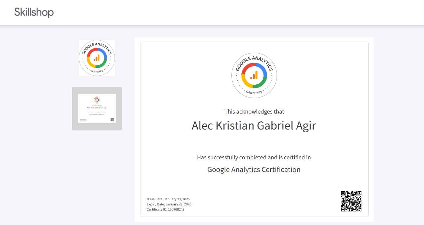 Google Analytics Certification