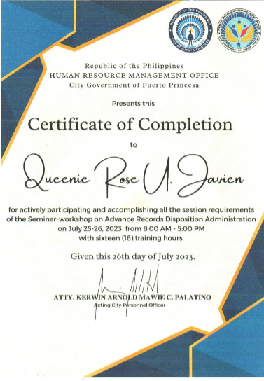 Advance Records Disposition Administration