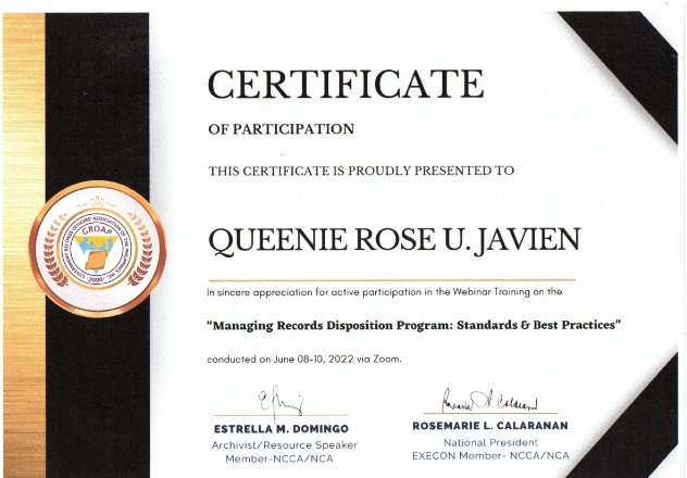 Managing Records Disposition Program: Standards & Best Practices