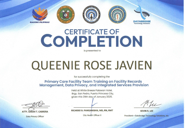 Primary Care Facility Team Training on Facility Records Management, Data Privacy, and Integrated Services Provision