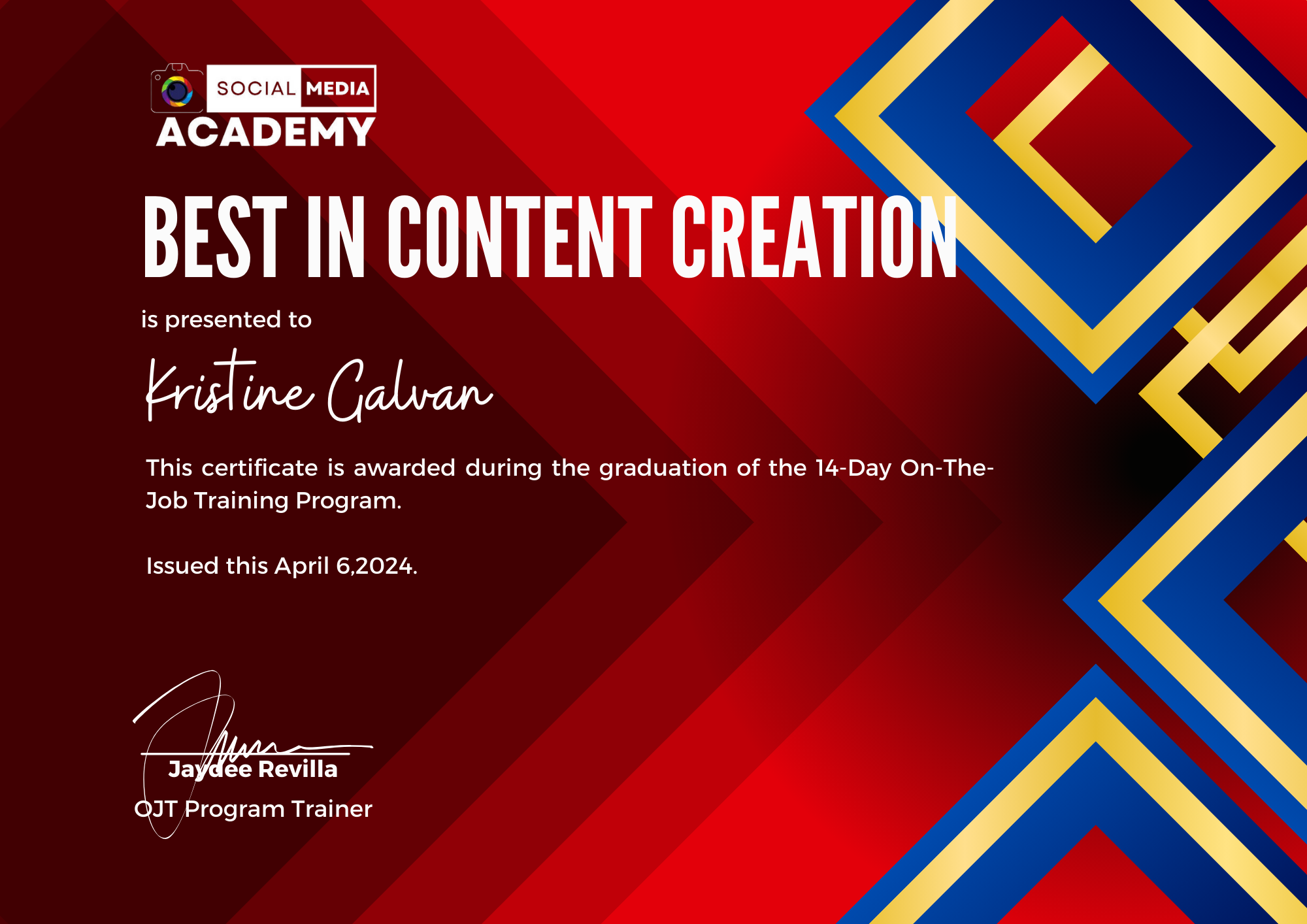 BEST IN CONTENT CREATION