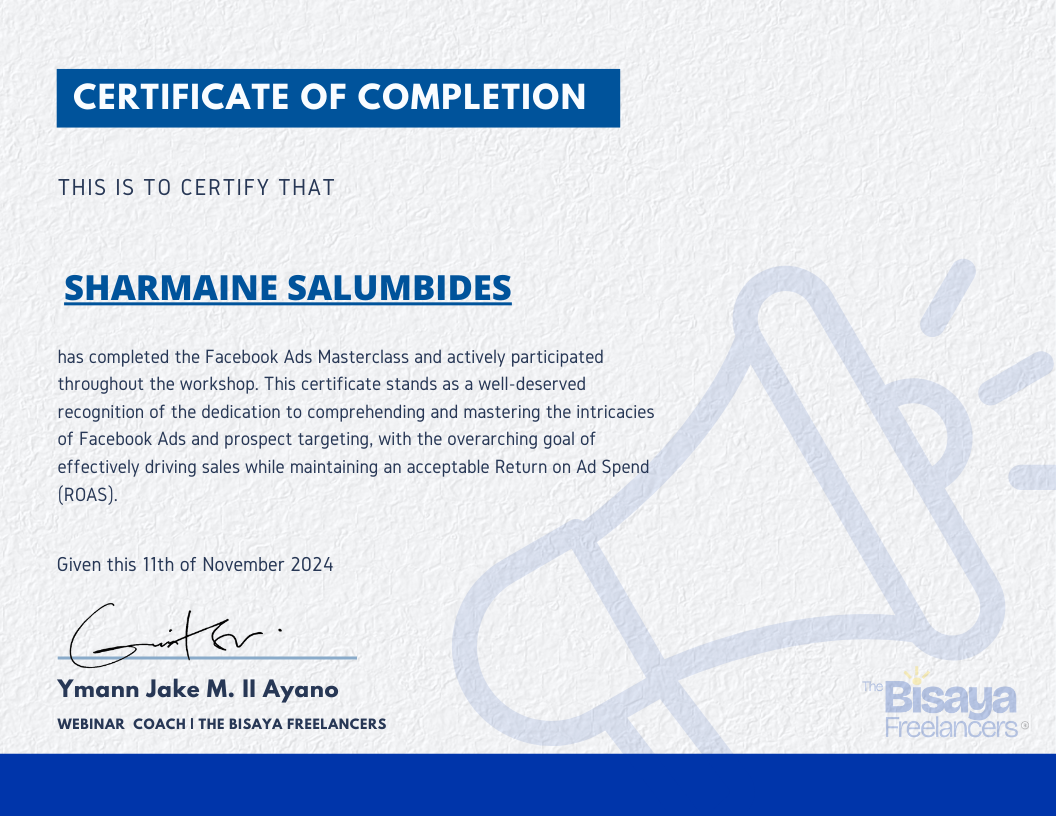 FB Ads Certificate