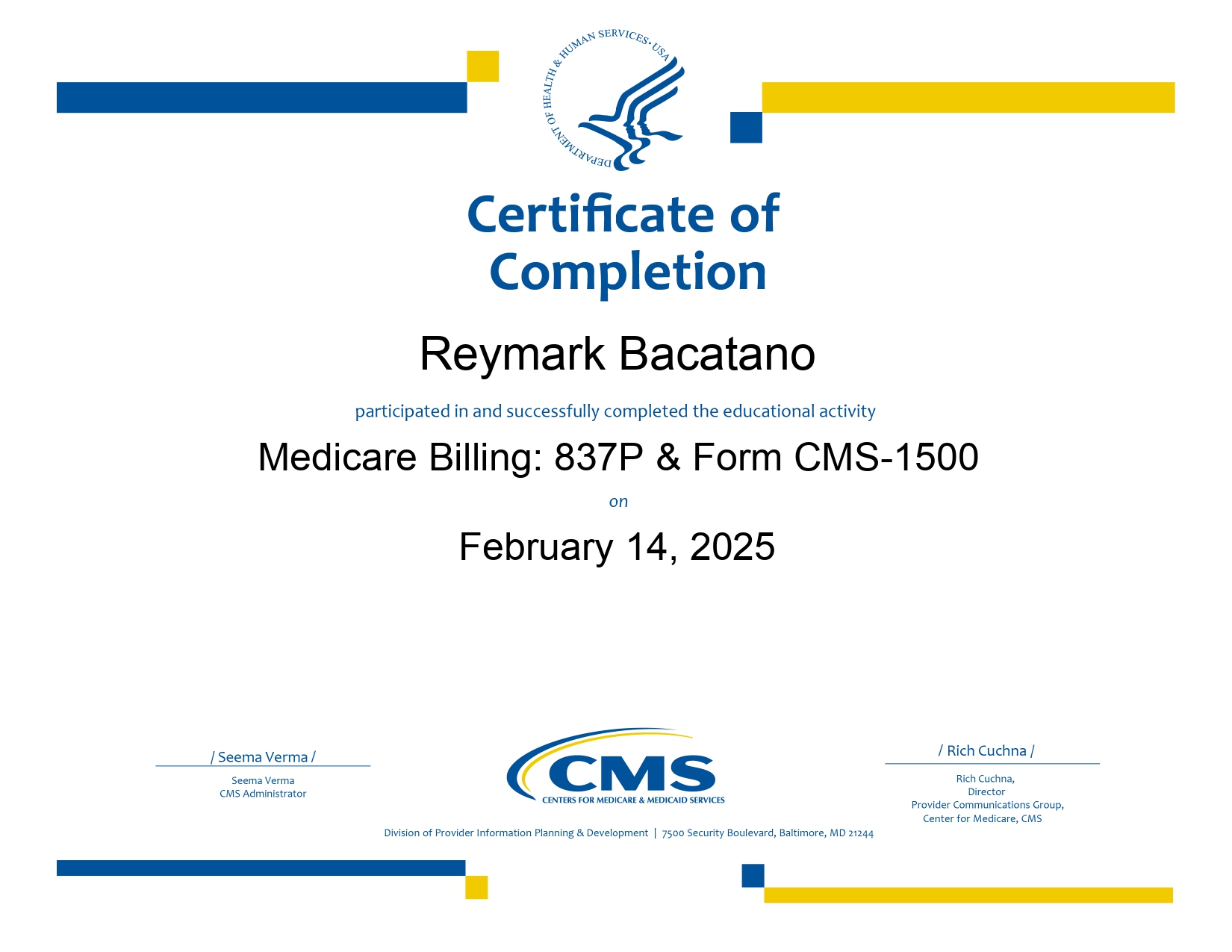 Medicare Billing 837P & Form CMS -1500