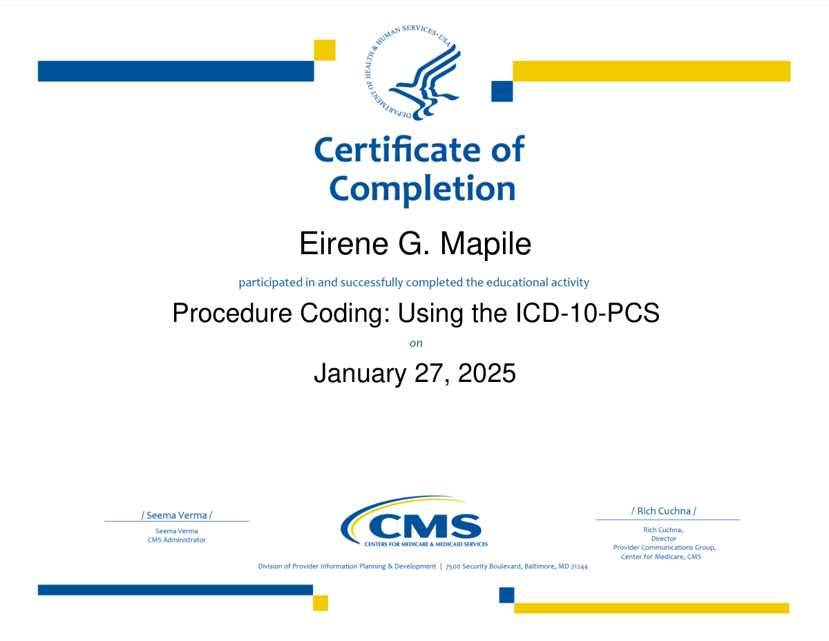 ICD 10  Procedure Coding