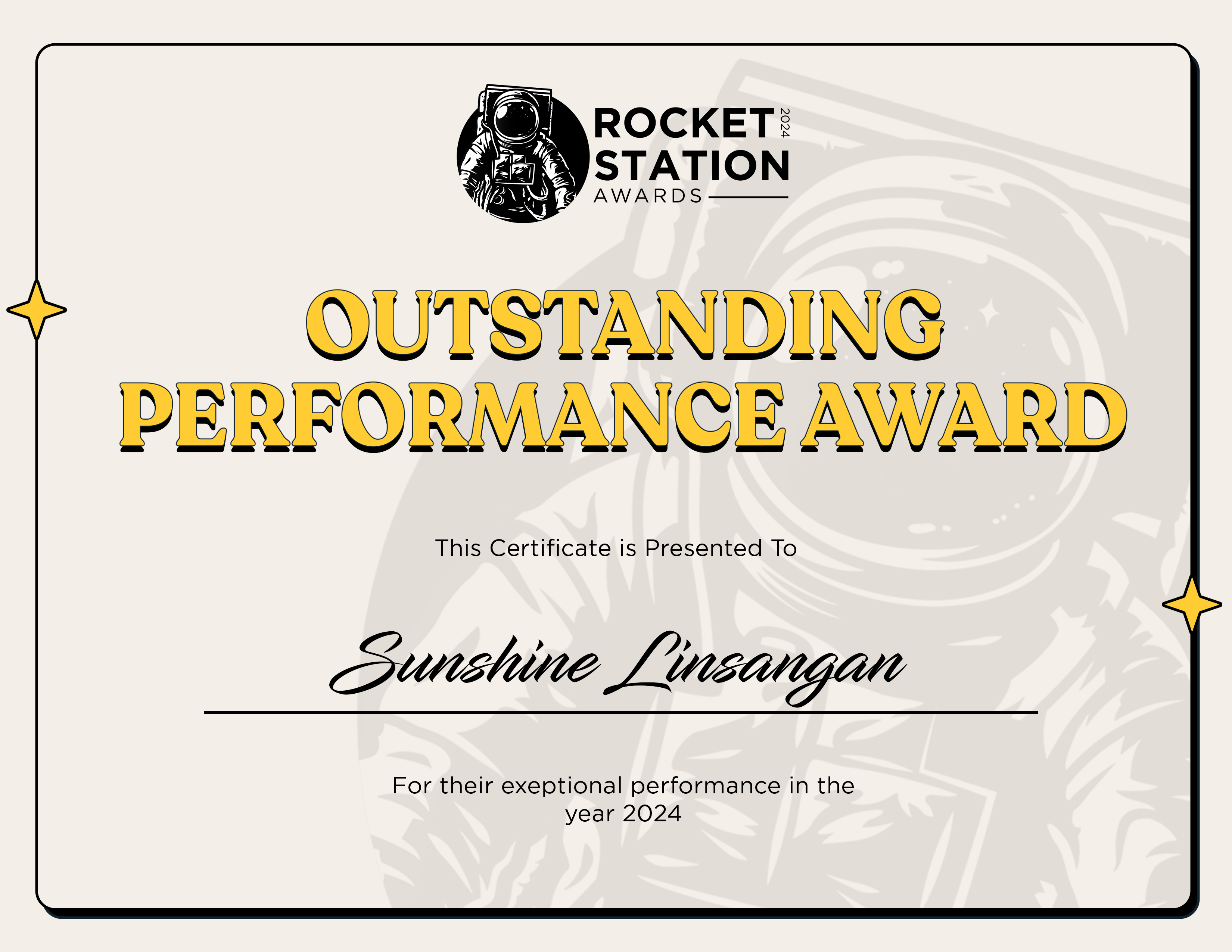 Outstanding Performance Award