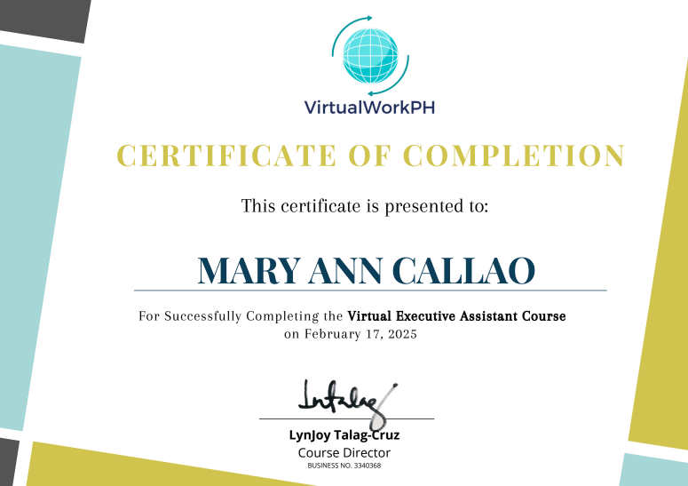 Virtual Executive Assistant Course