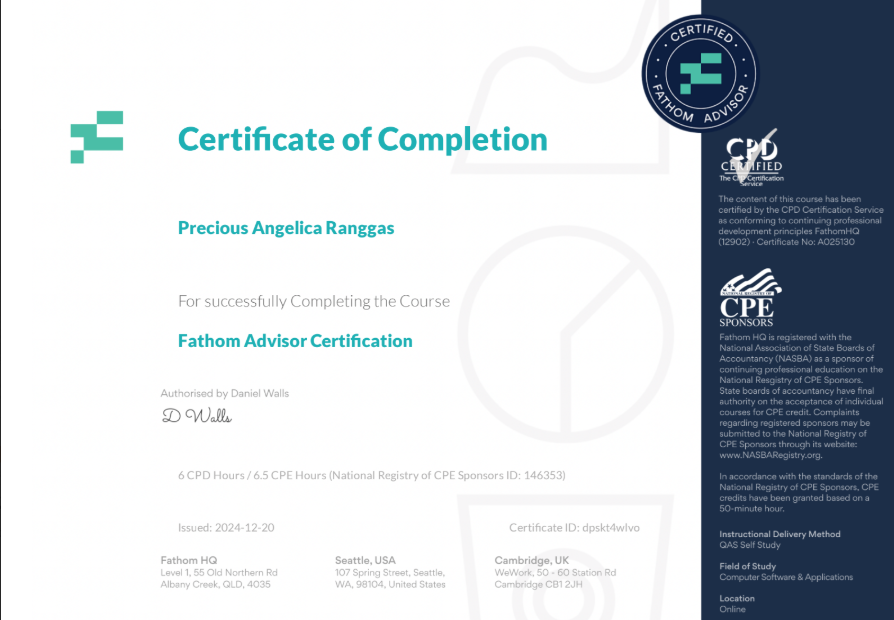 Fathom Advisor Certified