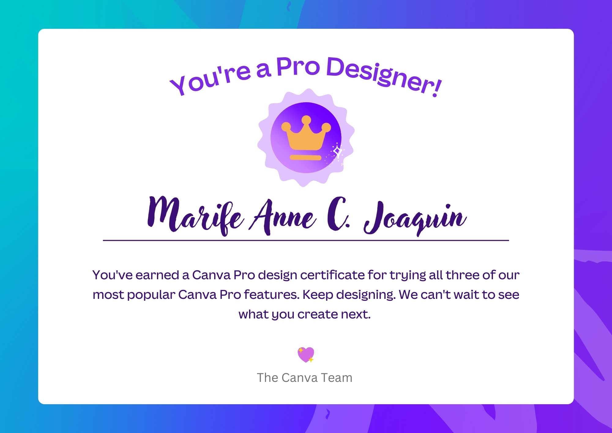 Canva Certificate