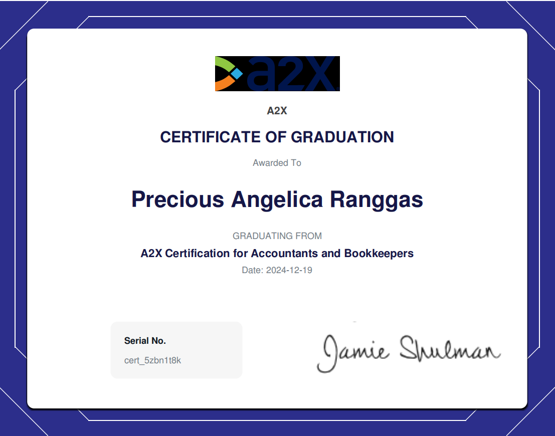 A2X Certification for Accountants and Bookkeepers