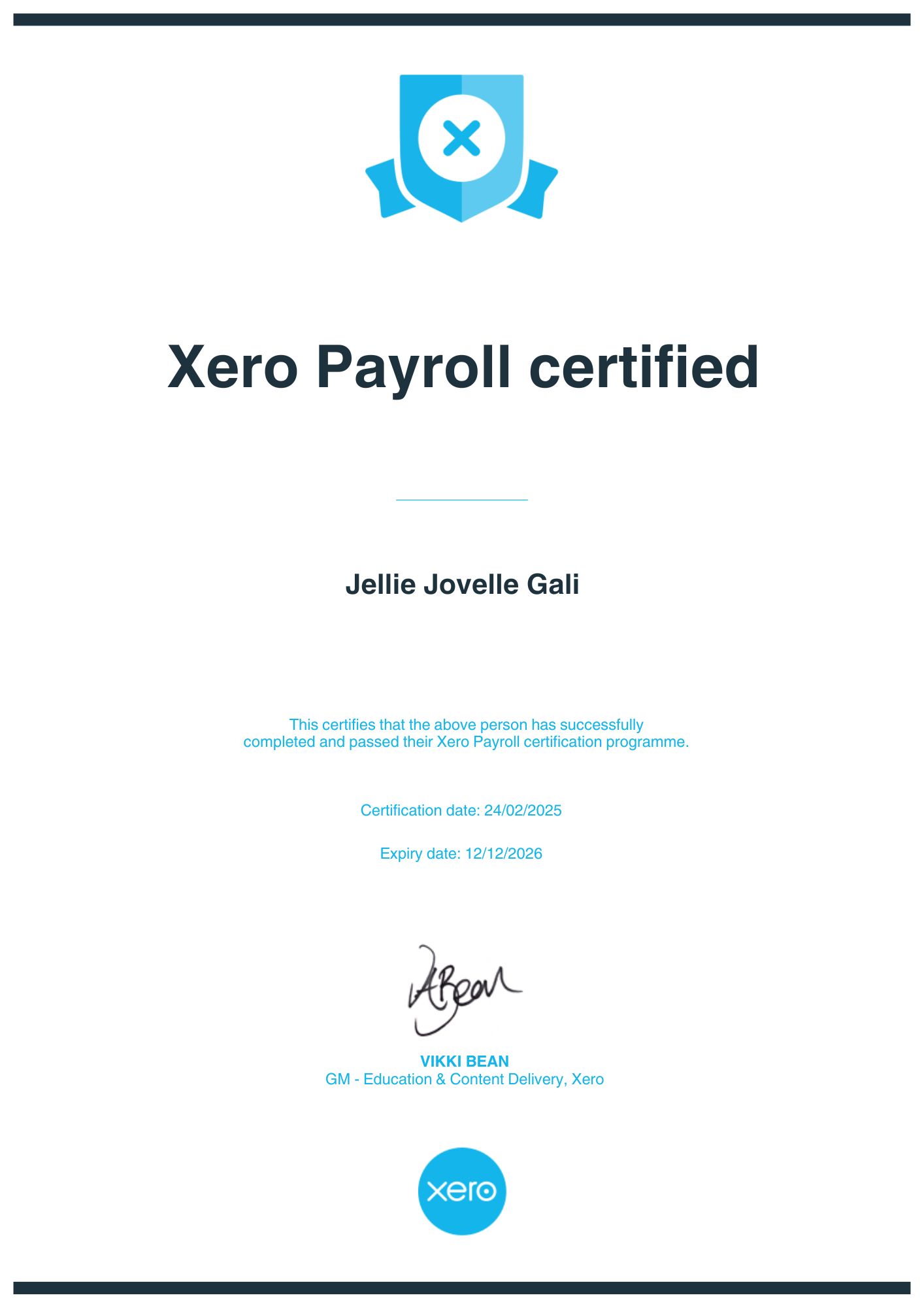 Xero Payroll Certified