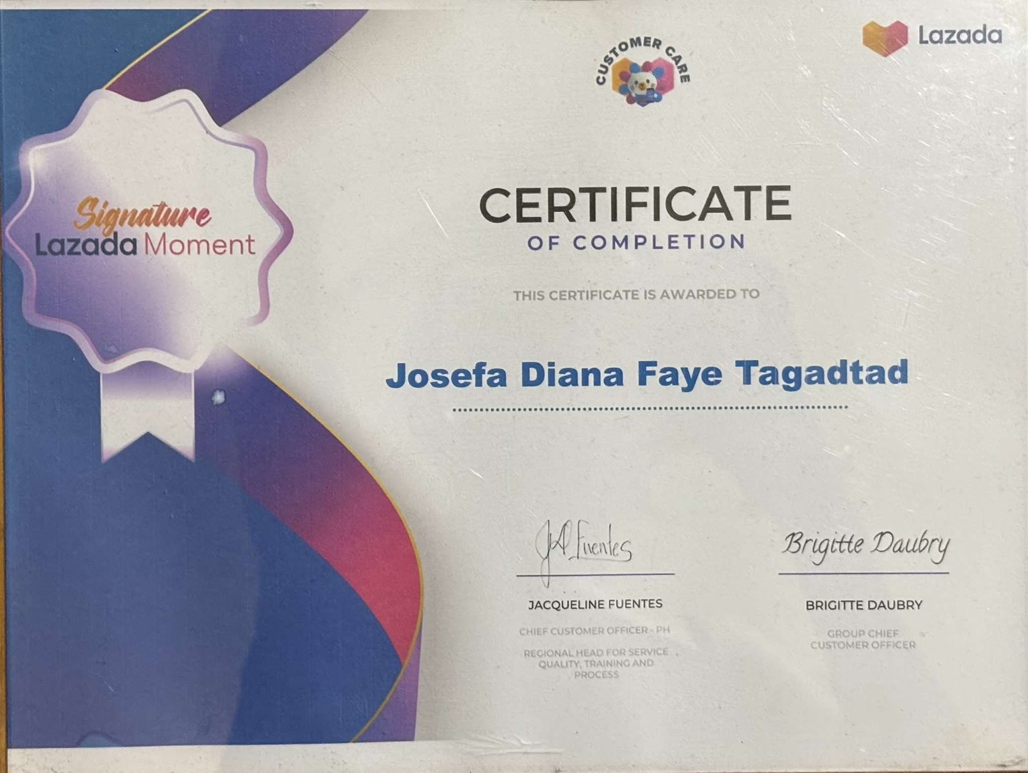 Lazada Masterclass Certificate