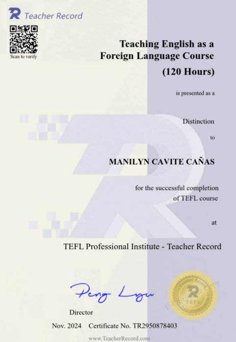 TEFL Certificate