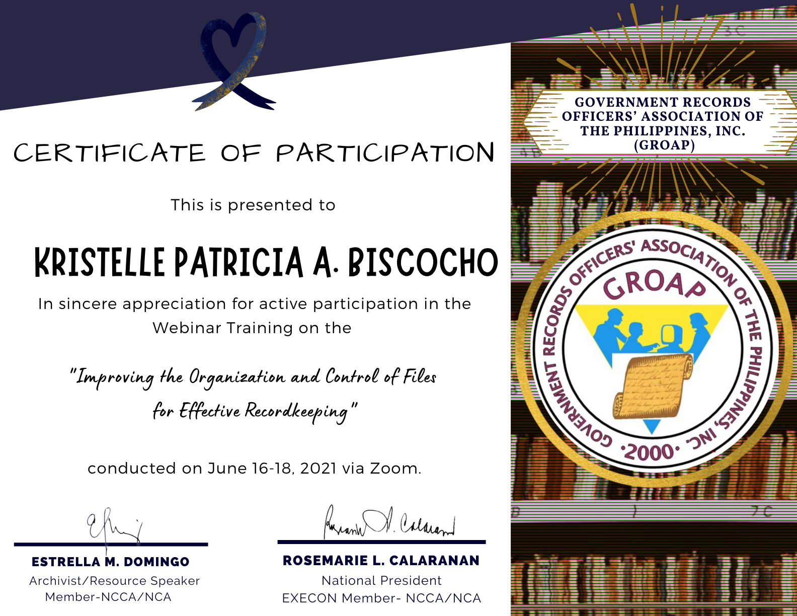 Improving the Organization and Control of Files for Effective Recordkeeping