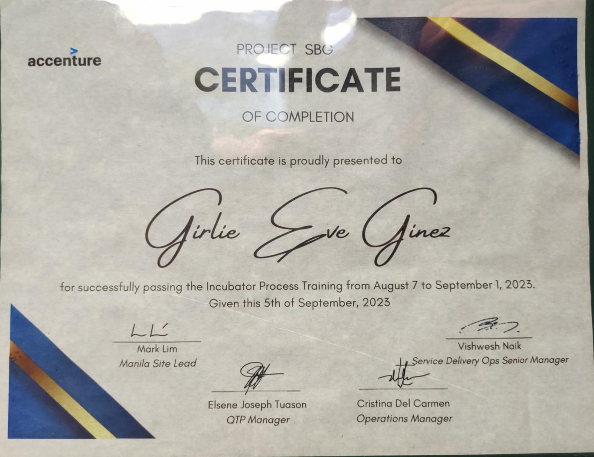 Project SBG Completion