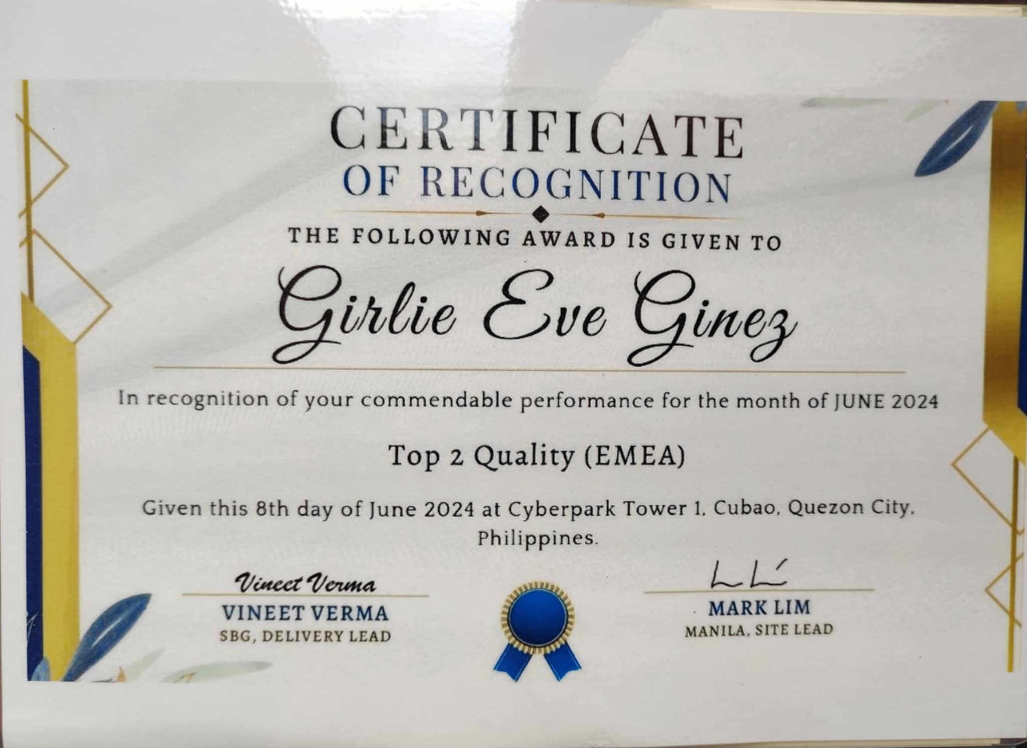 Quality Performance Top 2