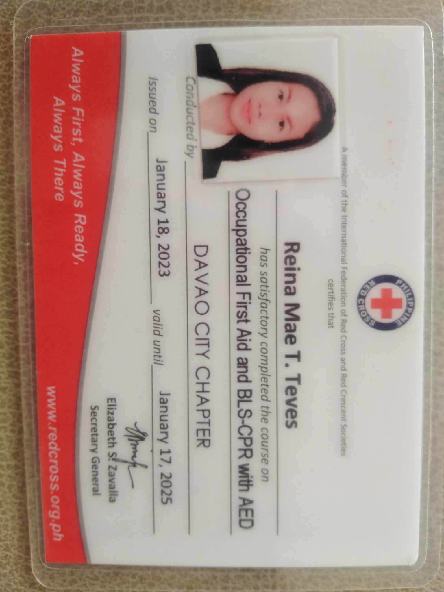 RED FIRST  AID AND BLS -CPR