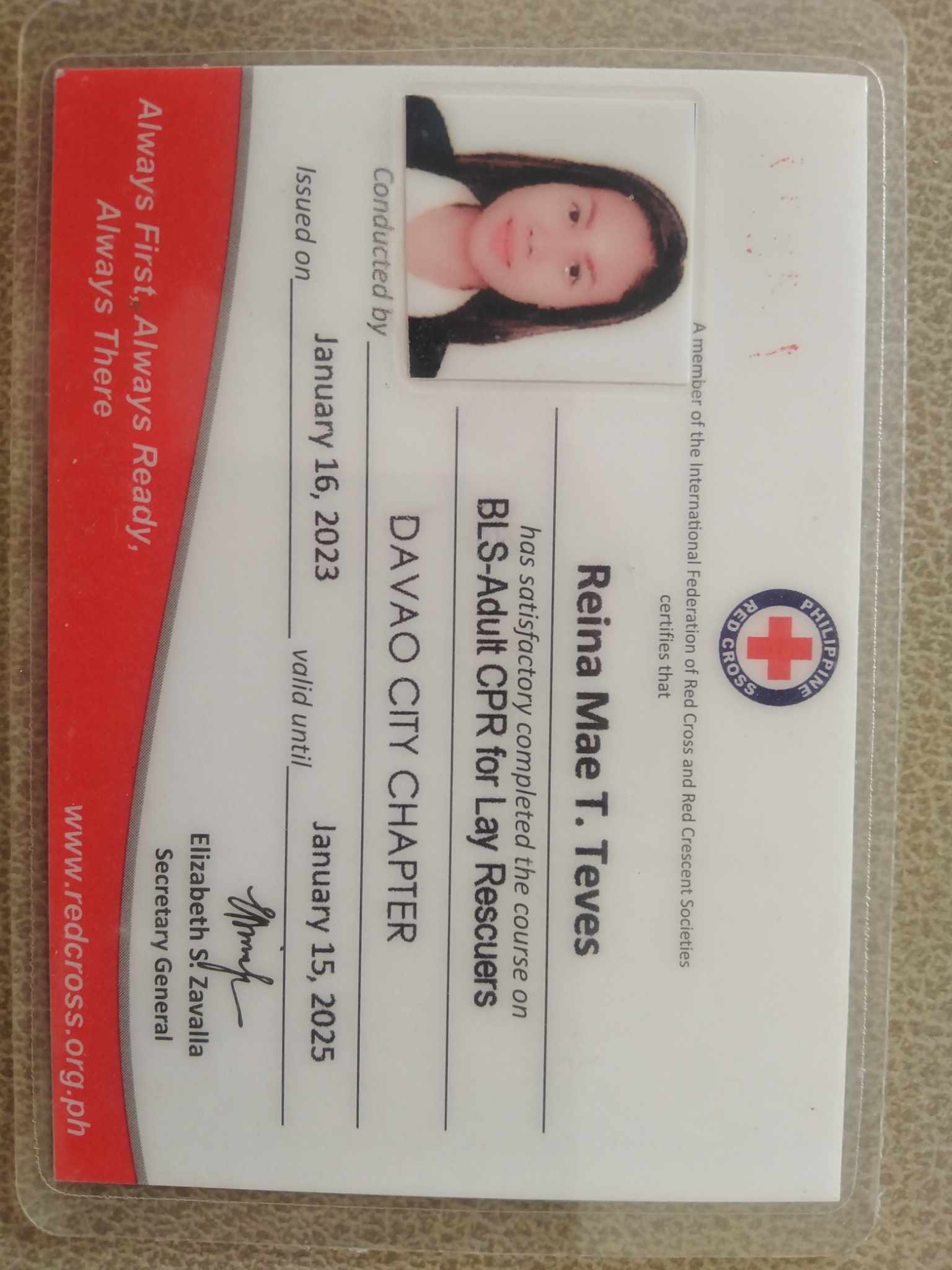 RED CROSS  ADULT CPR