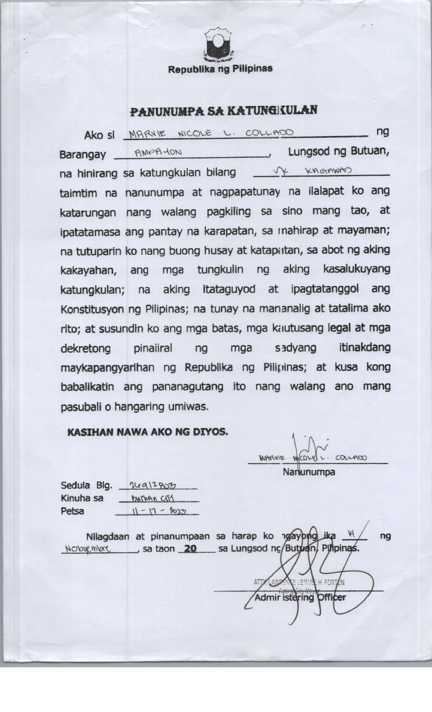 SK MEMBER CERTIFICATE