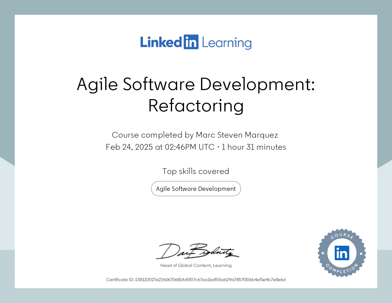 Agile Software Development: Refactoring