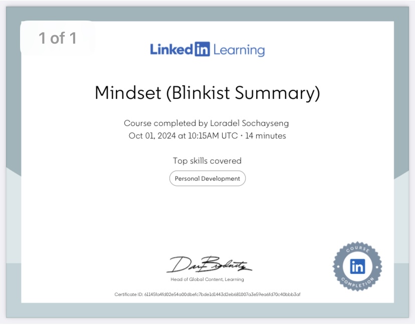 Mindset (Blinkist Summary)