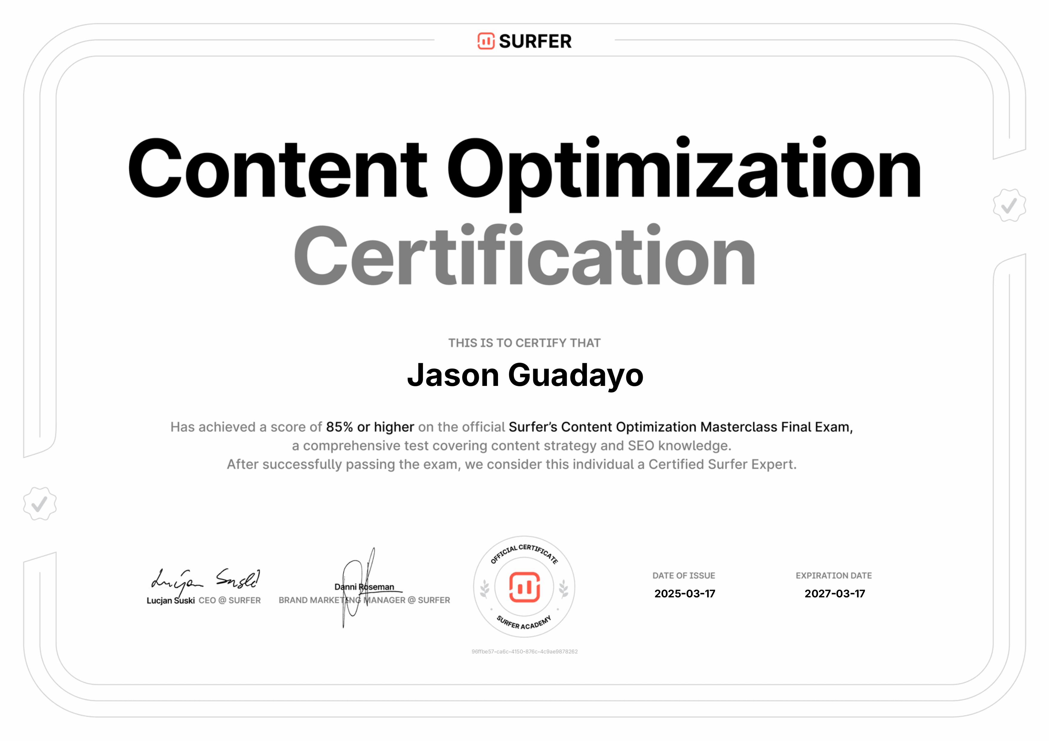 Surfer's Content Optimization Masterclass