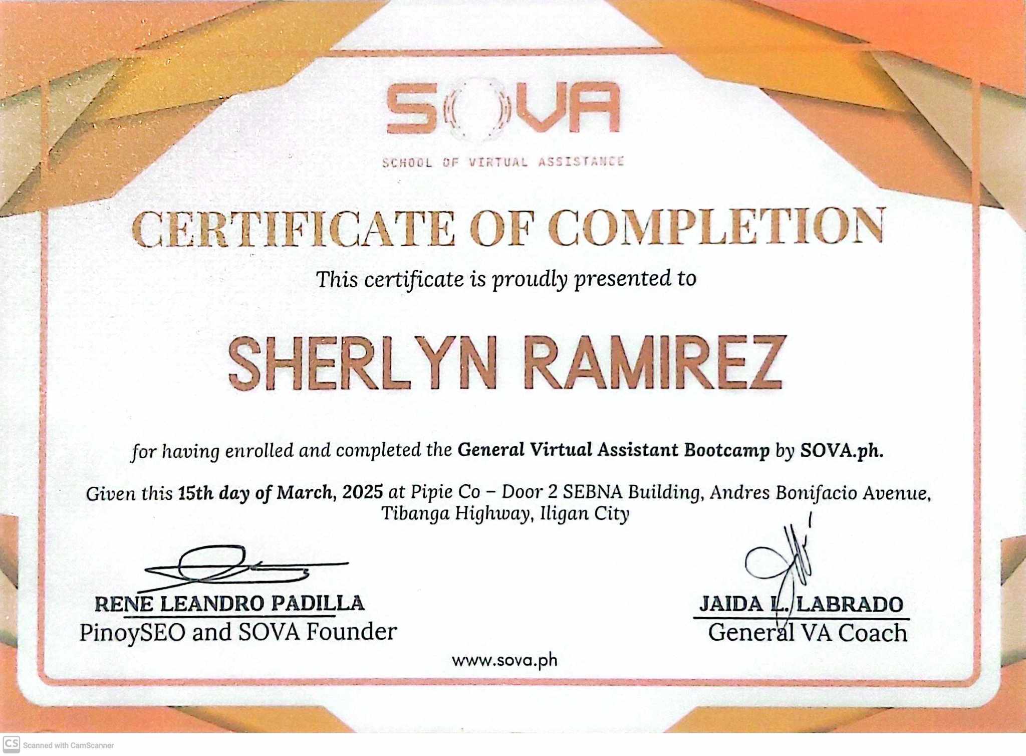 General  Virtual Assistant Bootcamp