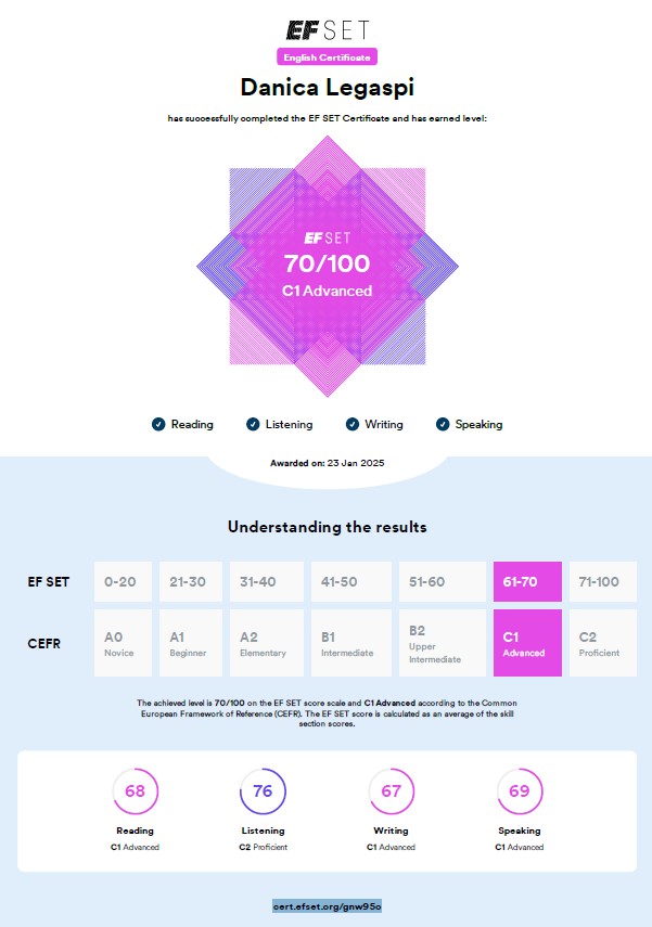 English Proficiency Certificate