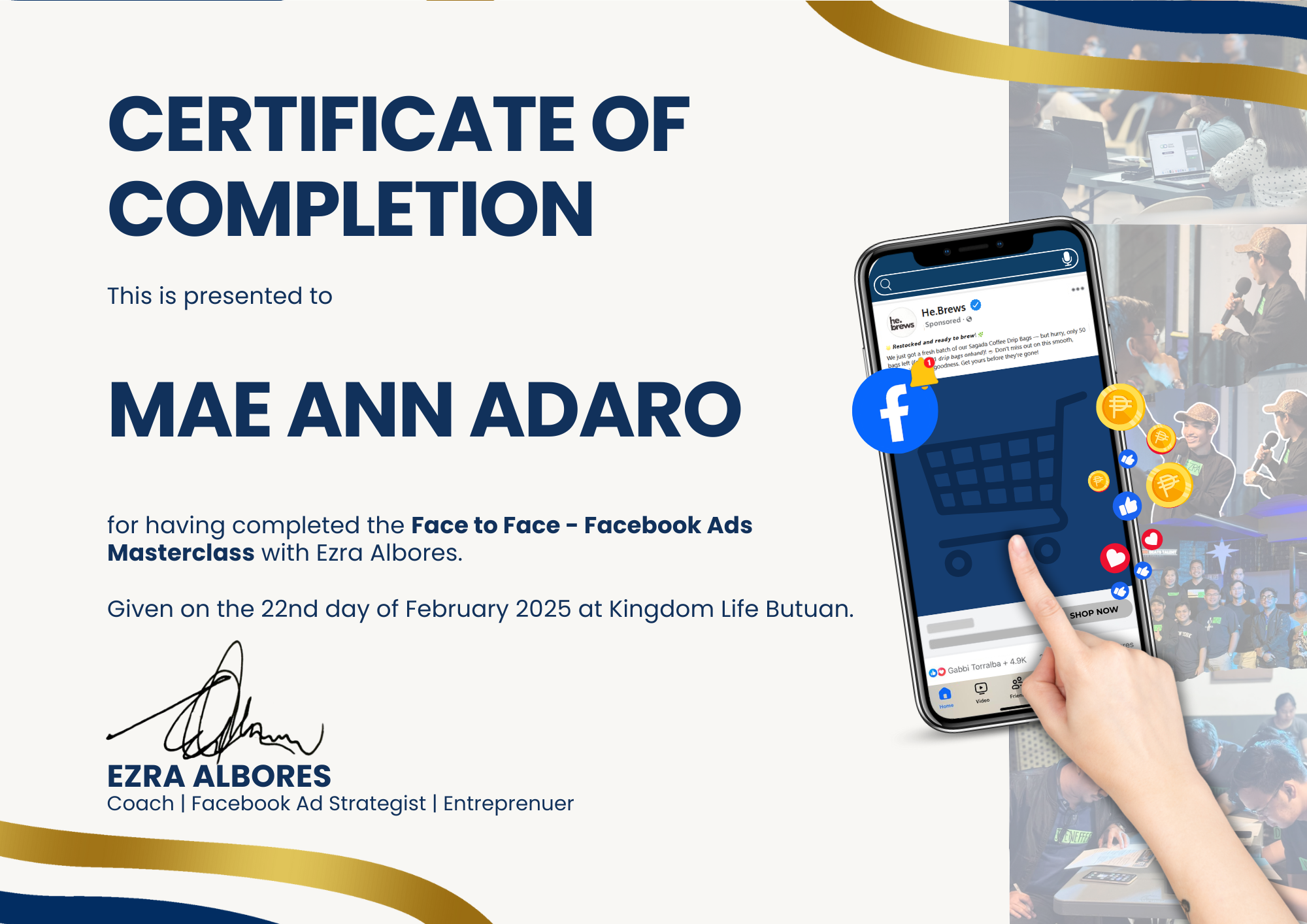 Face to Face - Facebook Ads Masterclass