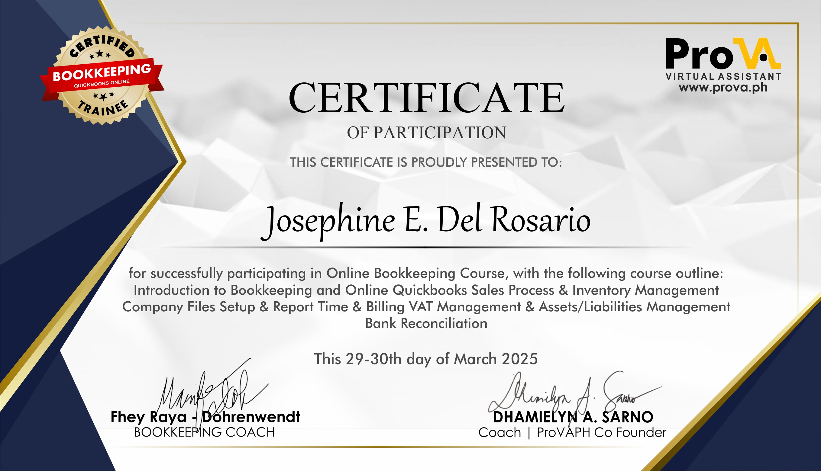 Online Bookkeeping Course and Online QuickBooks