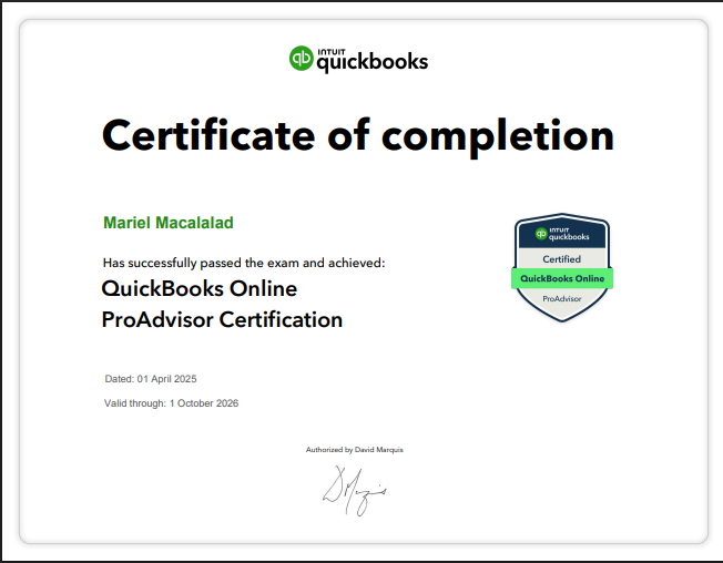 QuickBooks Online Certification