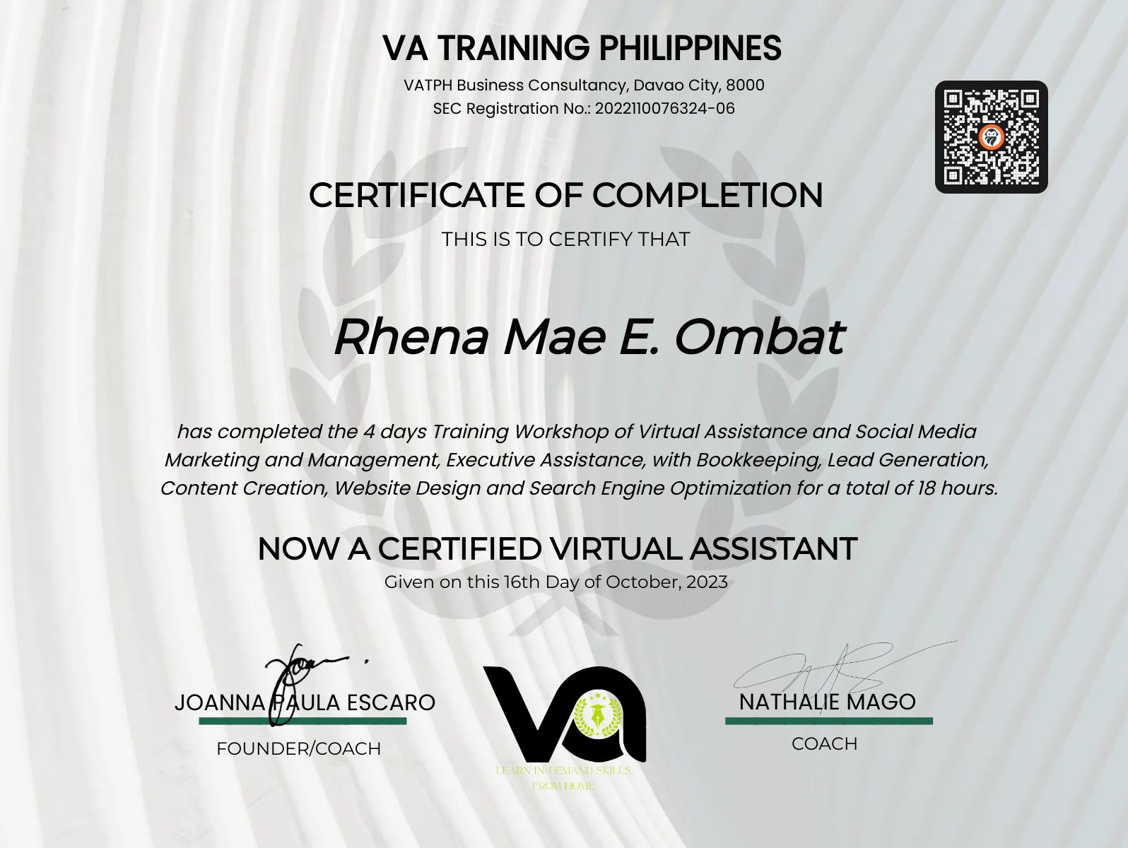 VA Training Philippines General Virtual Assistant Training