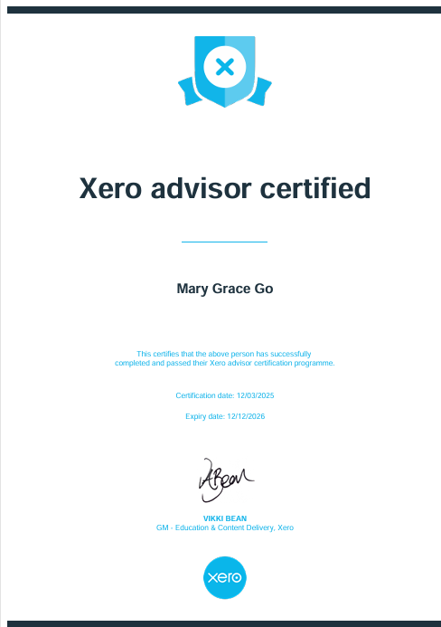 Xero Advisor Certified