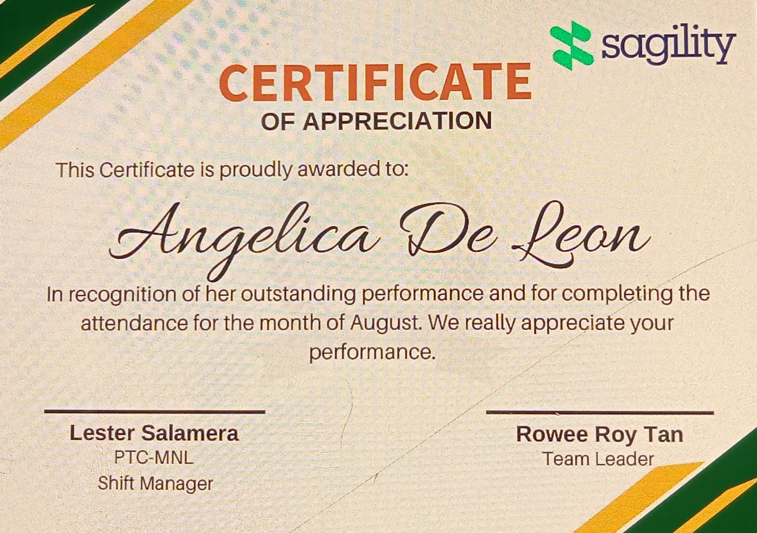 Attendance Performance