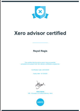 Xero Certified