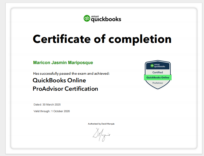 Quick books Pro