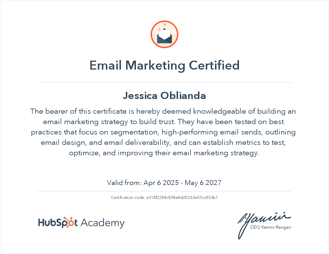 Email Marketing Certified