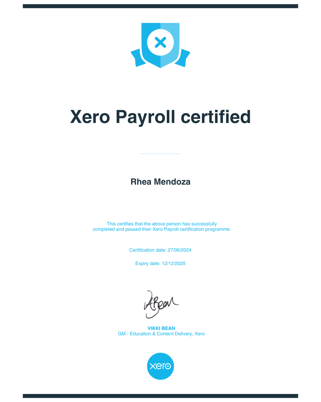 Xero Payroll Certified