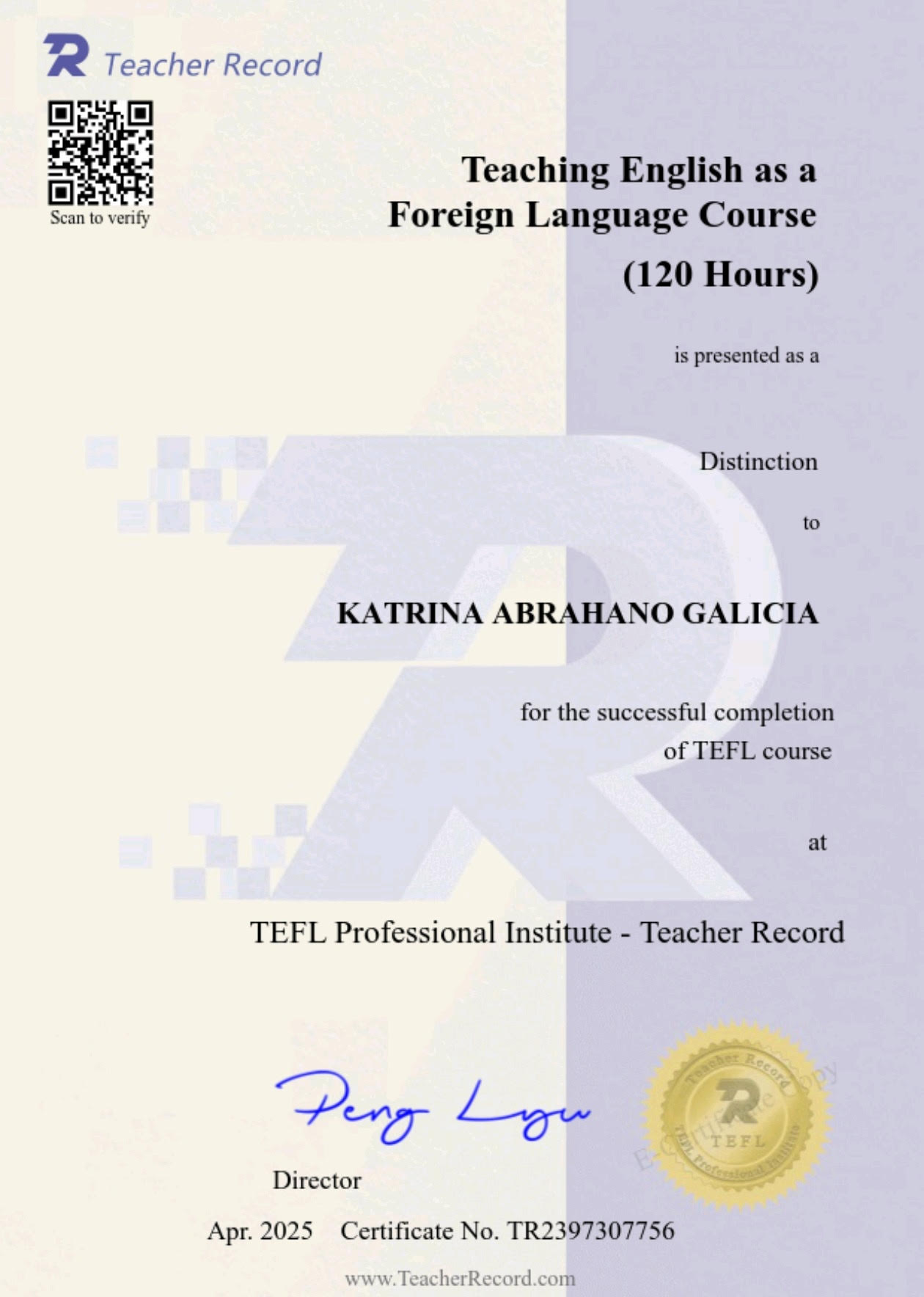 TEFL Certificate