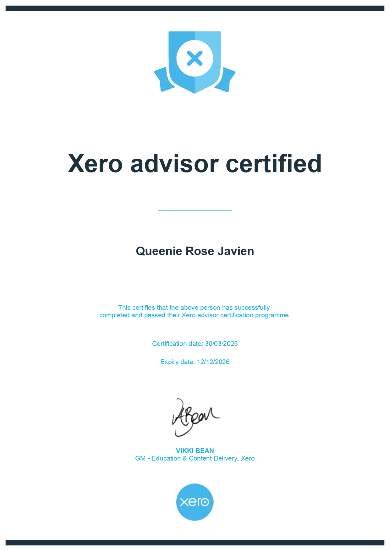 Xero advisor certified