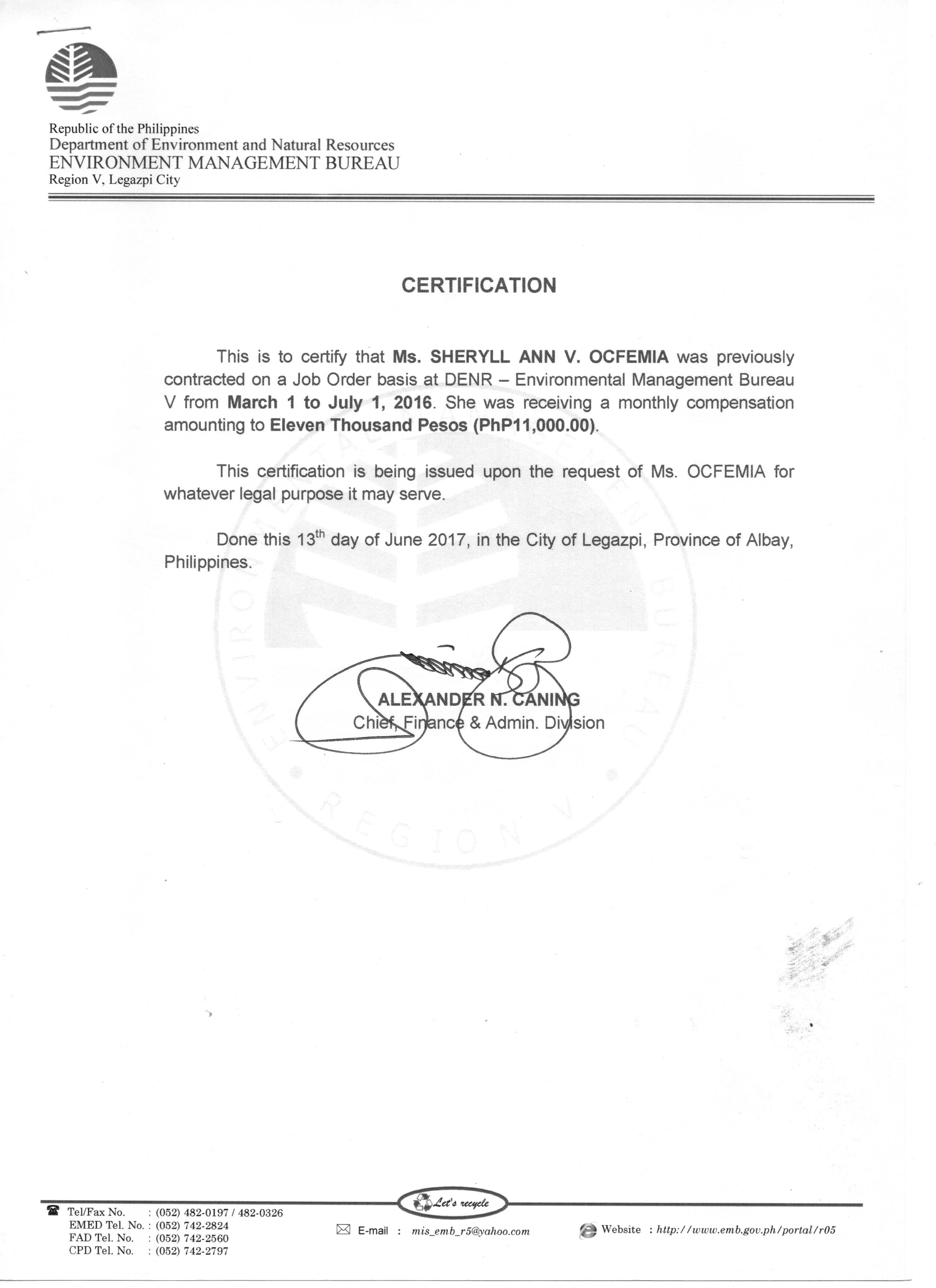 ADMIN ASSISTANT CERTIFICATE