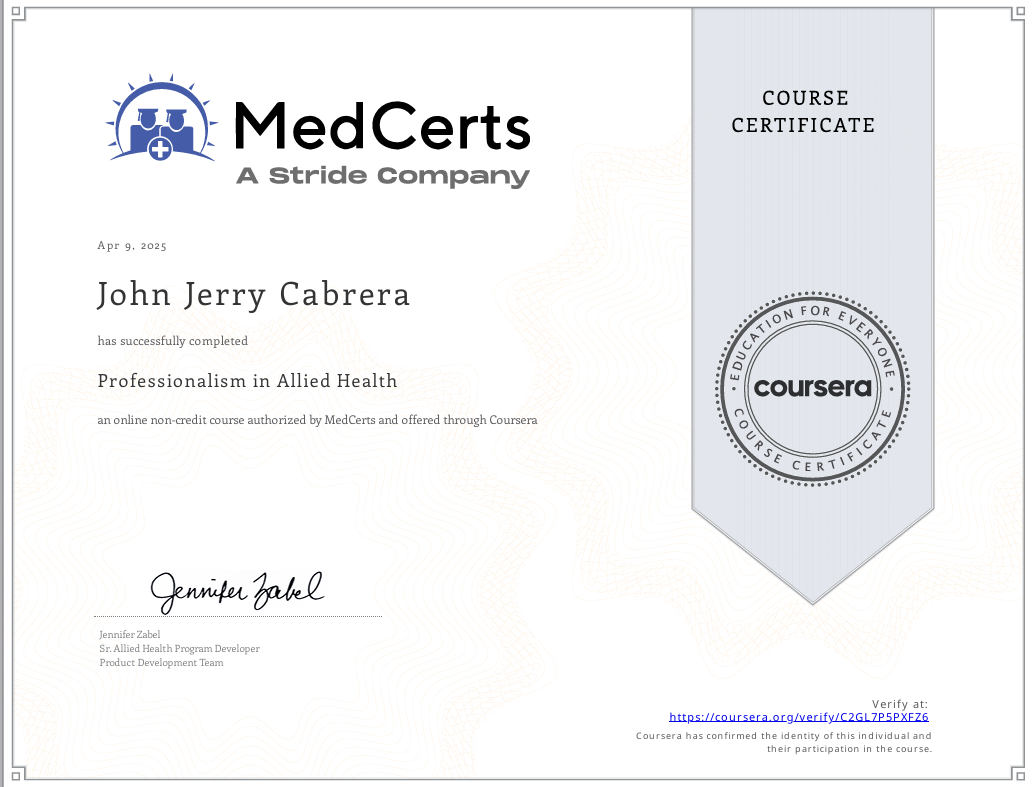 Professionalism in Allied Health